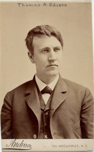 Thomas Alva Edison (1847-1931), inventeur américain, photo par Anderson, New York - American Photographer
